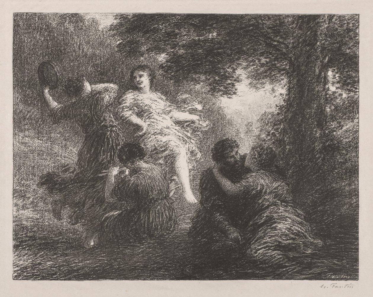 Pastorale door Ignace Henri Jean Fantin Latour