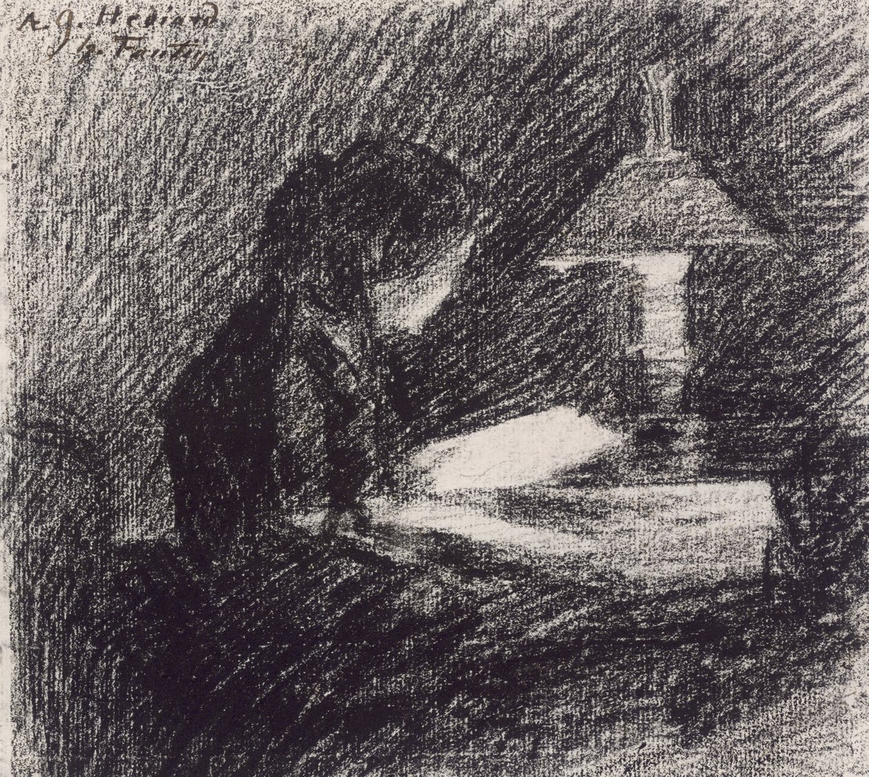 Lezen door Ignace Henri Jean Fantin Latour