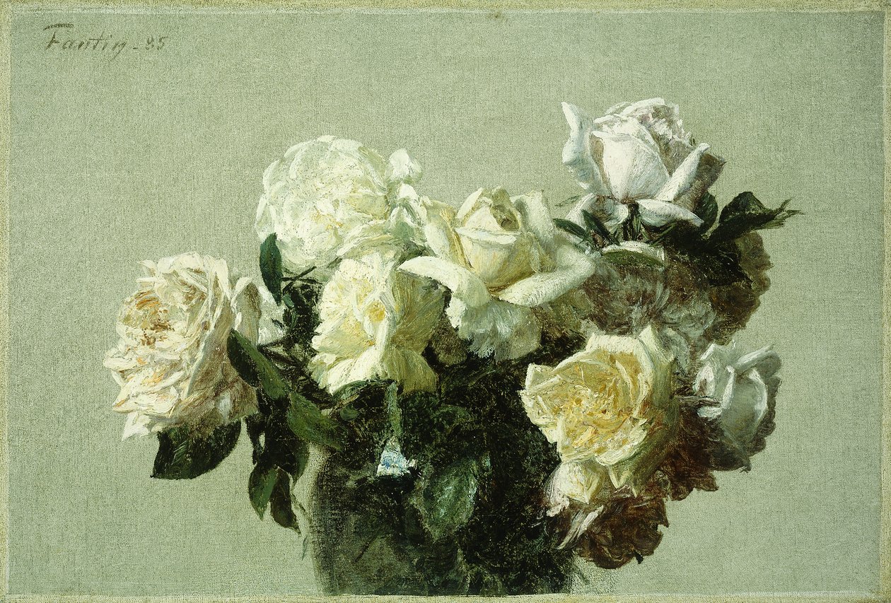 Rozen door Ignace Henri Jean Fantin Latour