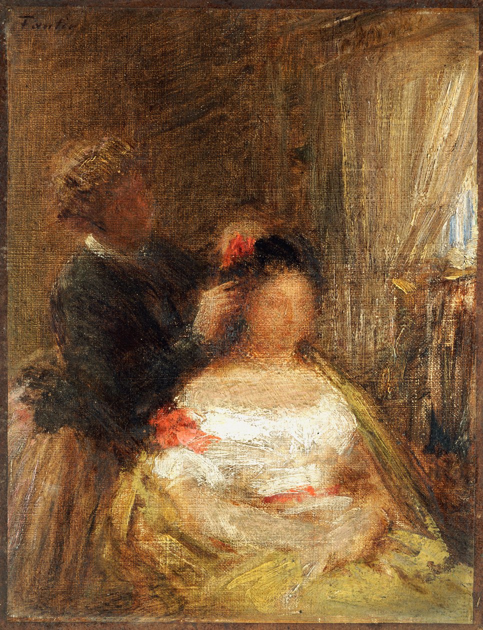 De kapper door Ignace Henri Jean Fantin Latour