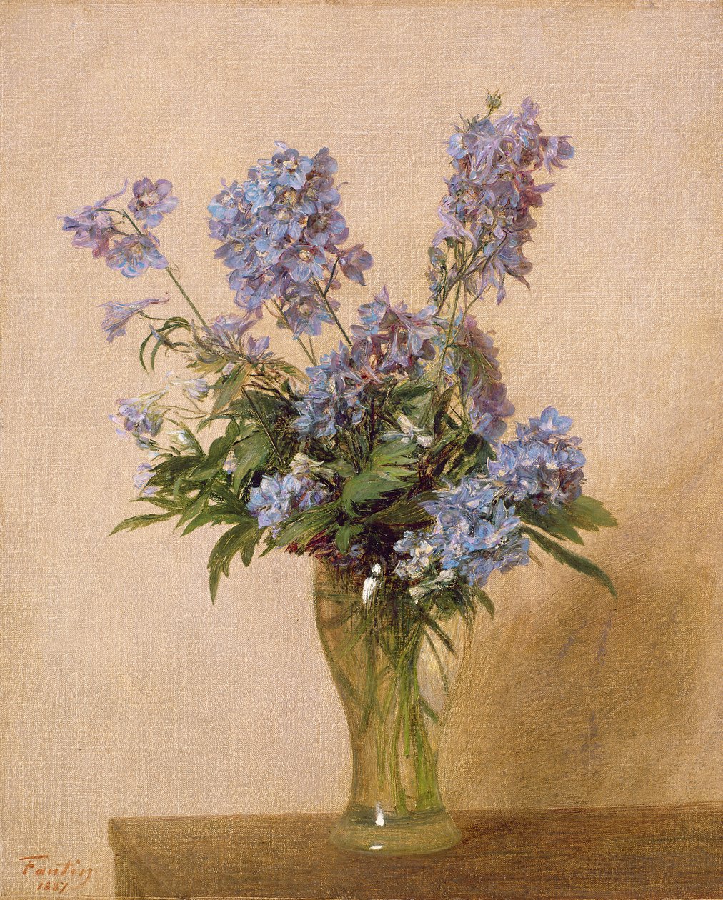 Vaas met akeleien, 1887 door Ignace Henri Jean Fantin Latour