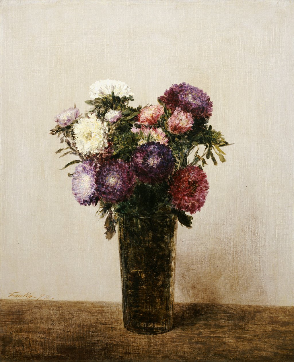Vaas met Bloemen, 1872 door Ignace Henri Jean Fantin Latour