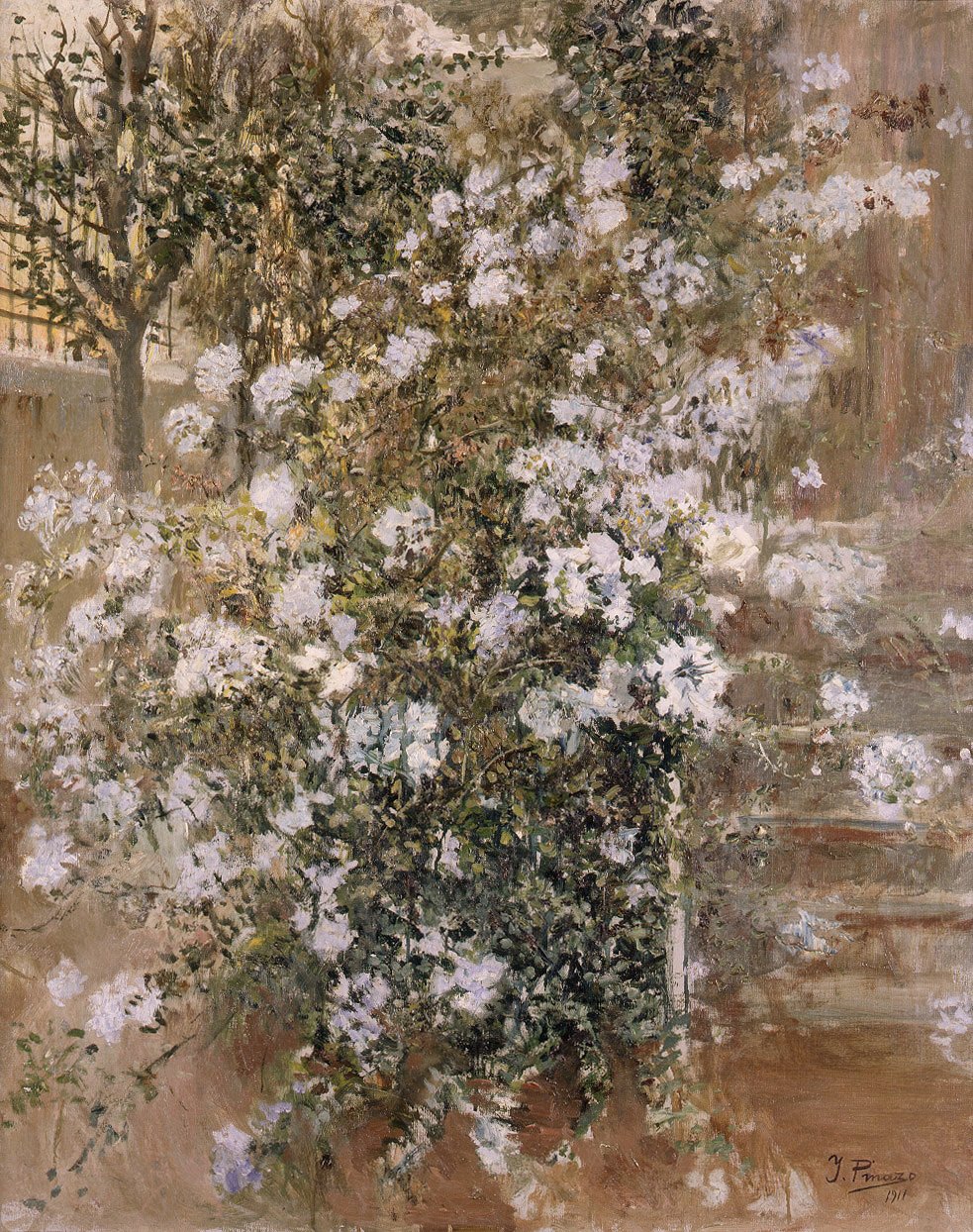 Hoek van de tuin door Ignacio Pinazo Camarlench