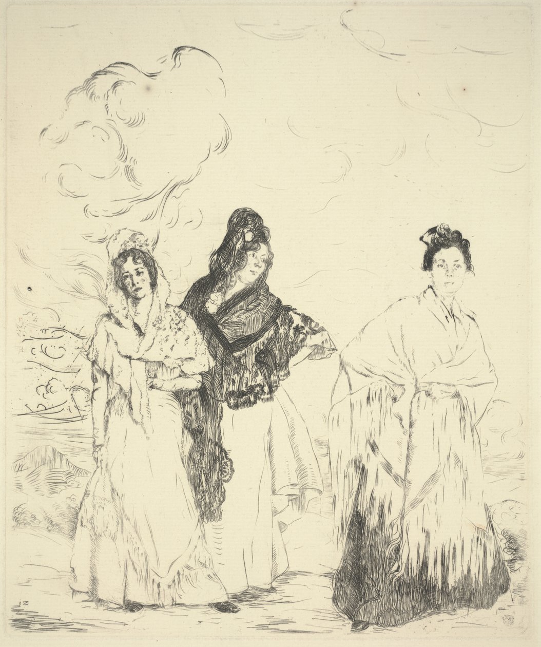 Las Manolas, c.1899 door Ignacio Zuloaga y Zabaleta
