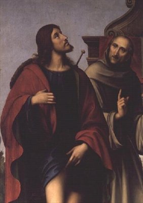 St. Rochus (detail) door Il Francia