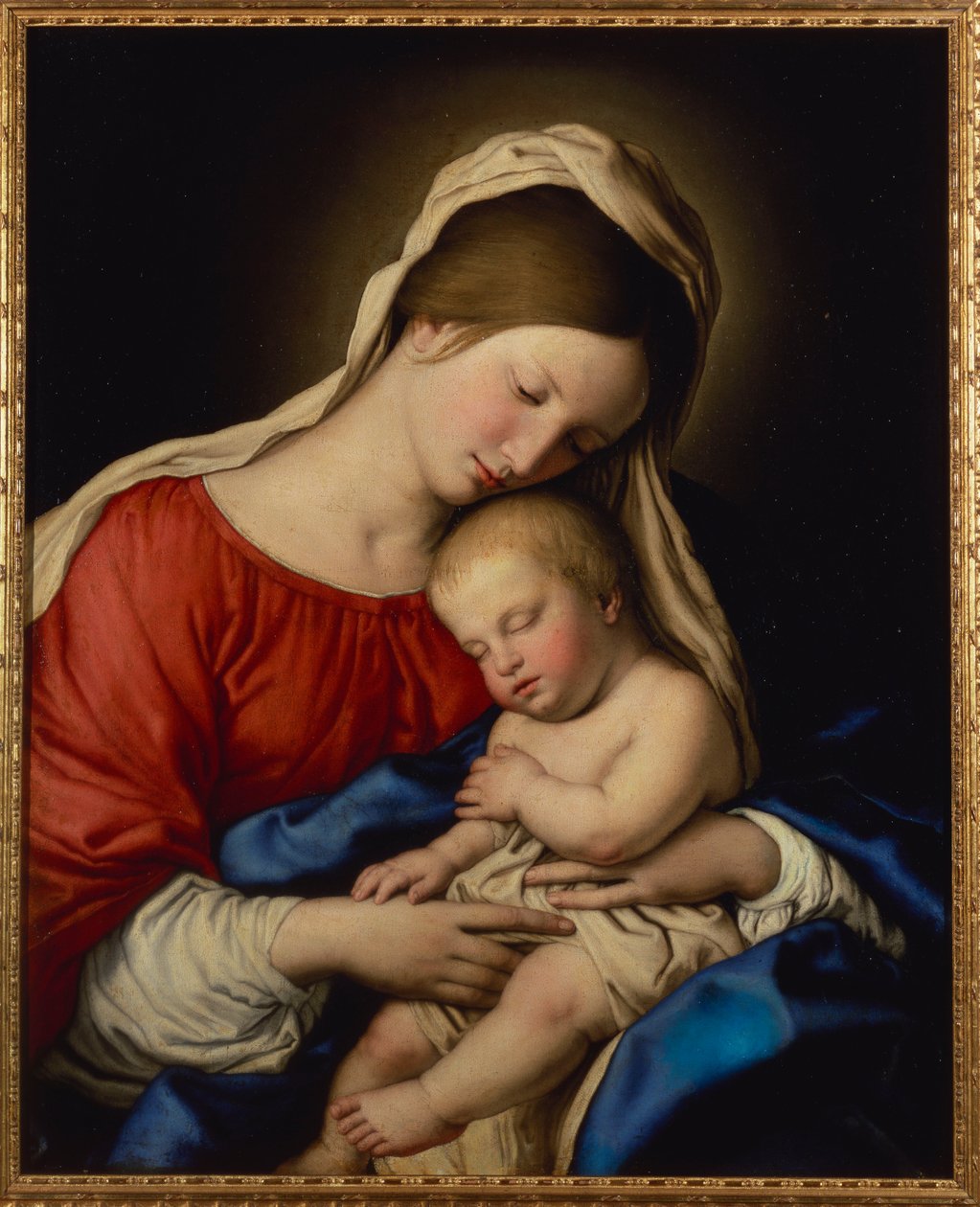 De Madonna met slapend Christuskind door Il Sassoferrato