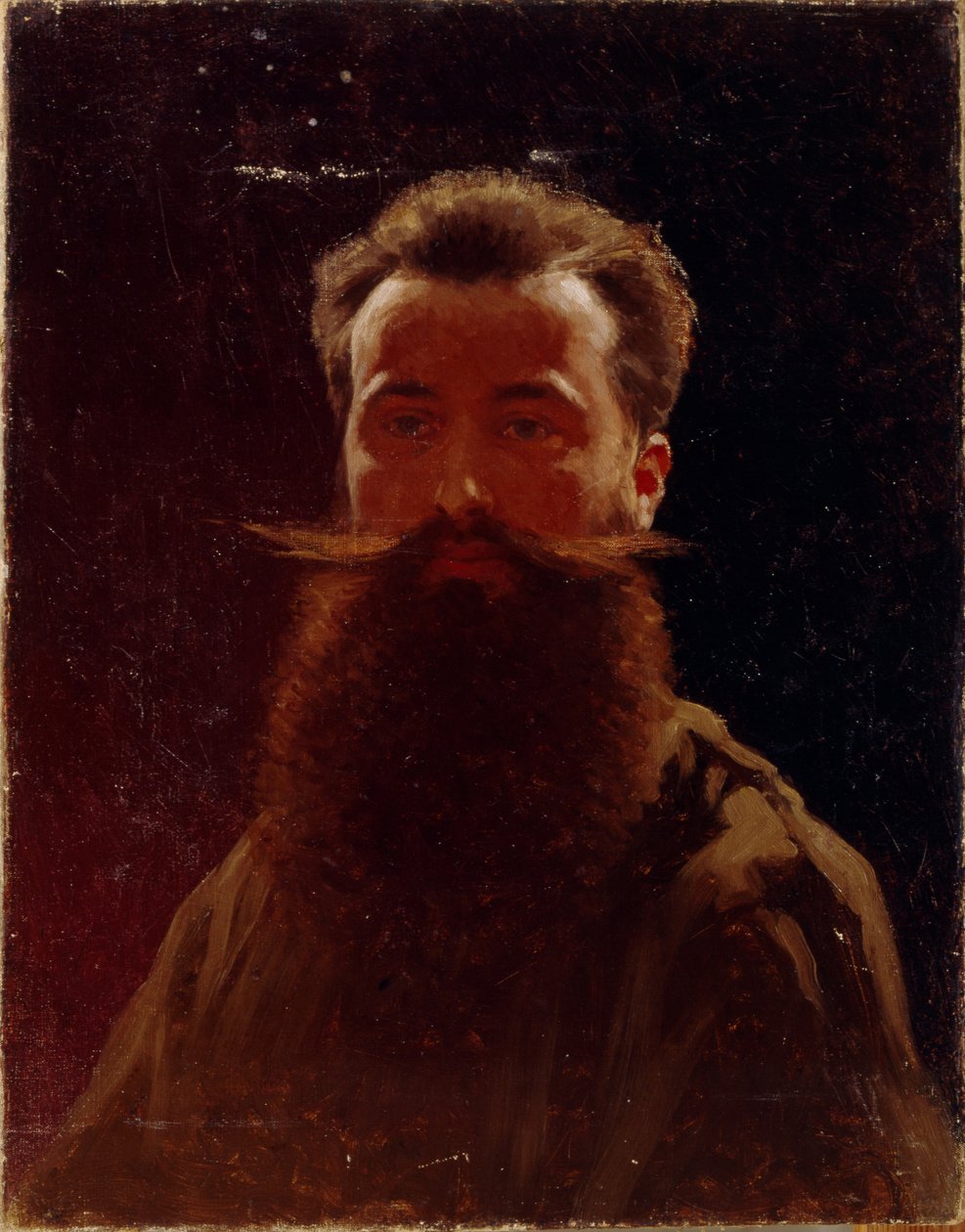 Zelfportret, 1870s door Illarion Mikhailovich Pryanishnikov