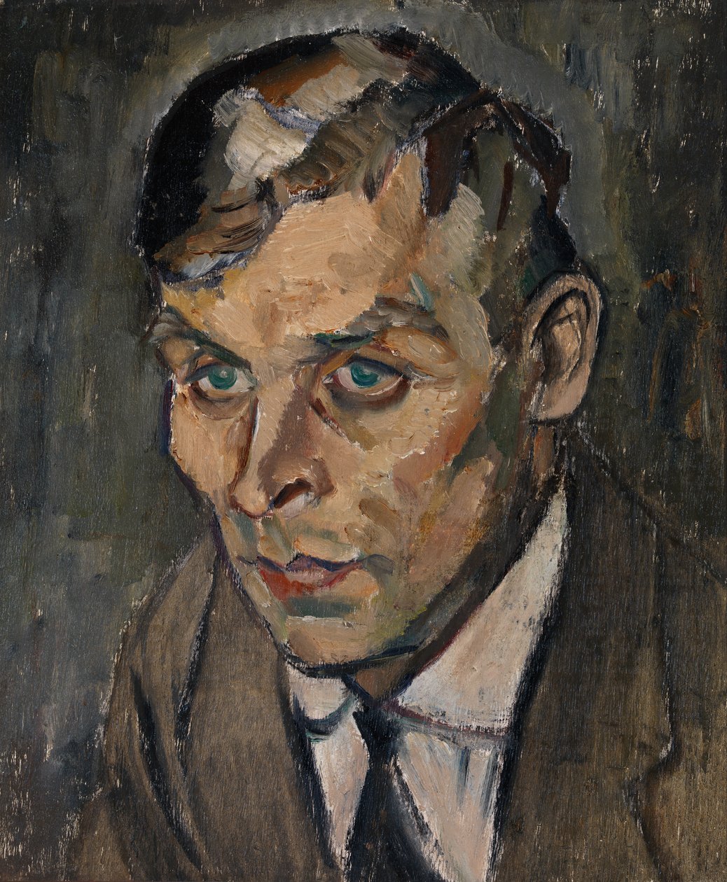 Portret van kunstenaar Väinö Kamppuri door Ilmari Aalto