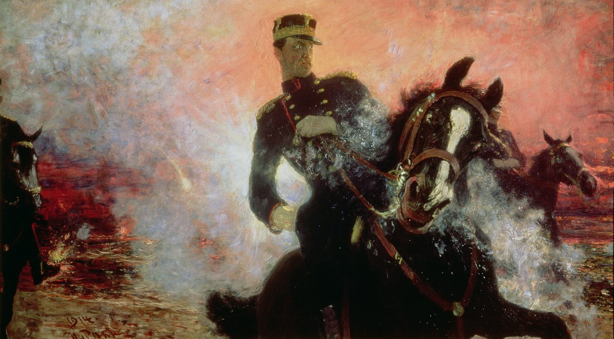 Albert I (1875-1934) Koning der Belgen in de Eerste Wereldoorlog, 1914 door Ilya Efimovich Repin