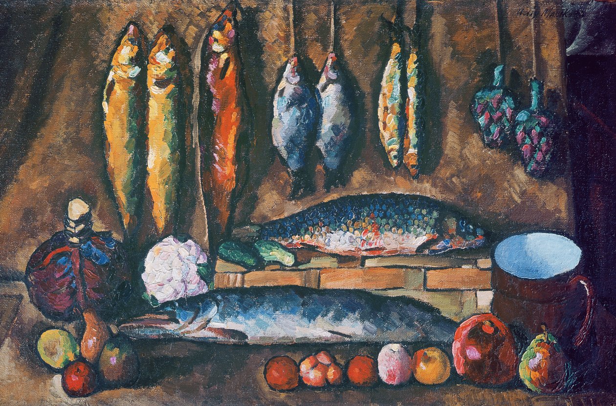 Stilleven, ca. 1910 door Ilya Ivanovich Mashkov