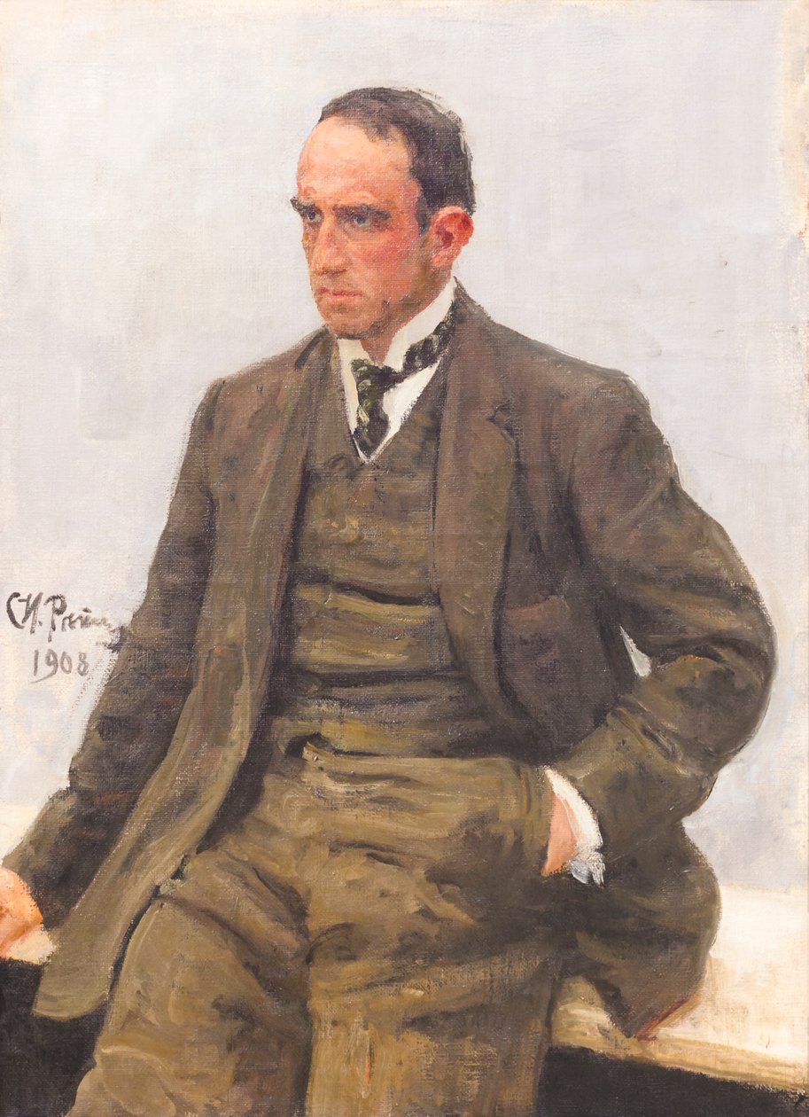 Portret van Paolo Troubetzkoy door Ilya Efimovich Repin