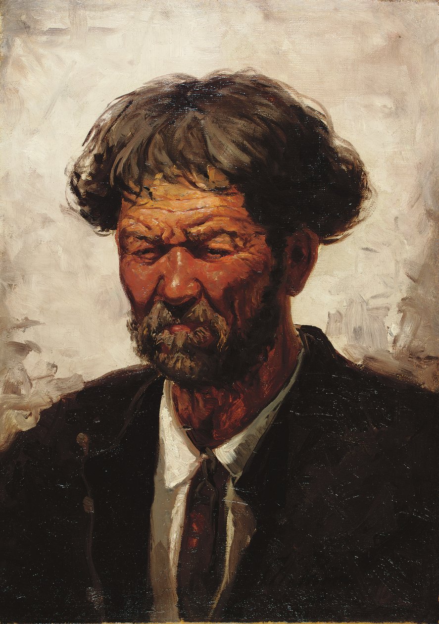 Portret van een Man door Ilya Efimovich Repin