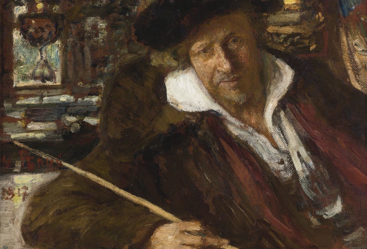 Zelfportret, 1917 door Ilya Efimovich Repin