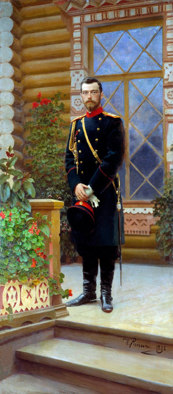 Tsaar Nicolaas II van Rusland door Ilya Efimovich Repin
