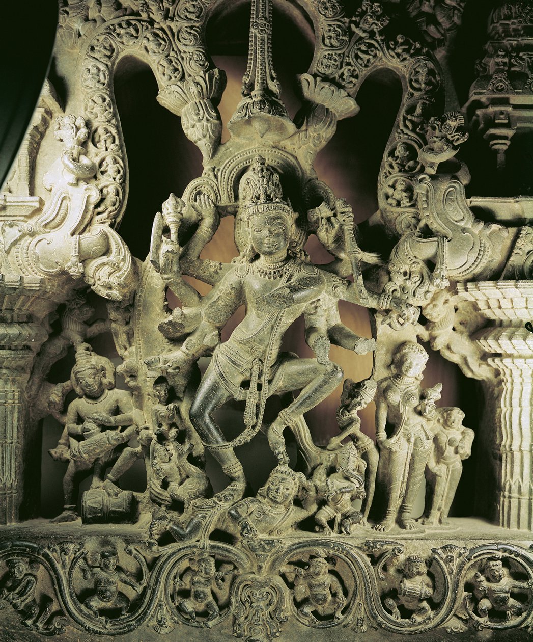 Latei met Shiva Nataraja, Kakatiya-dynastie door Indian School