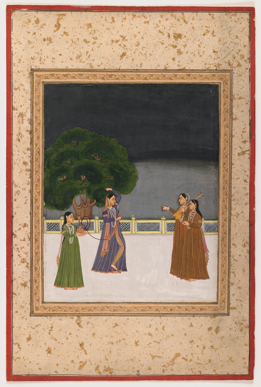 Miniatuurschilderij, laat 18e-19e eeuw door Indian School