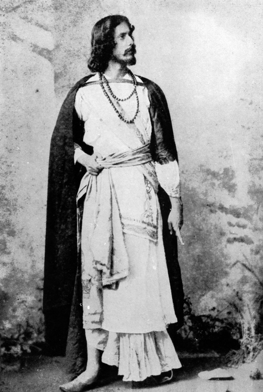 Rabindranath Tagore, c.1880-90 door Indian photographer