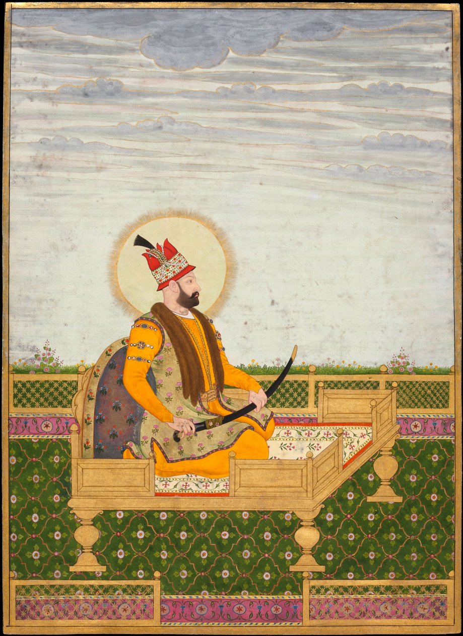 Portret van Nader Shah door Indian Art