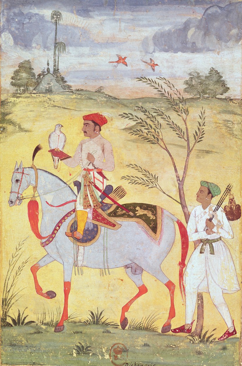 Keizer Jahangir (1569-1627) door Indian School