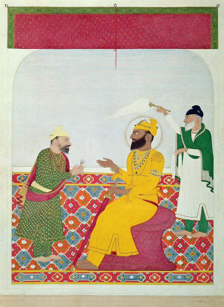 Guru Govind Singh (1666-1708) 1815-25 door Indian School