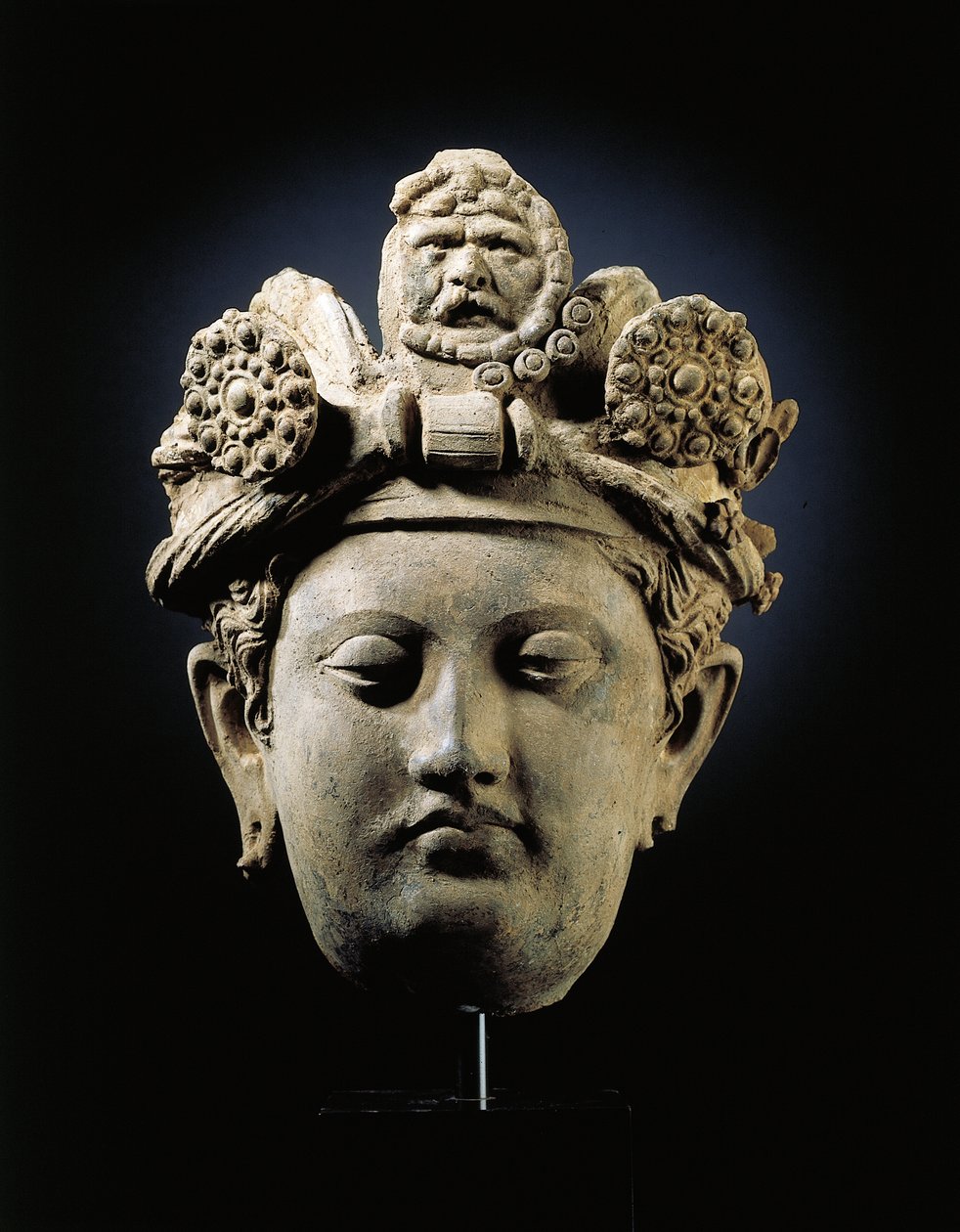 Hoofd van een Bodhisattva uit Gandhara door Indian School