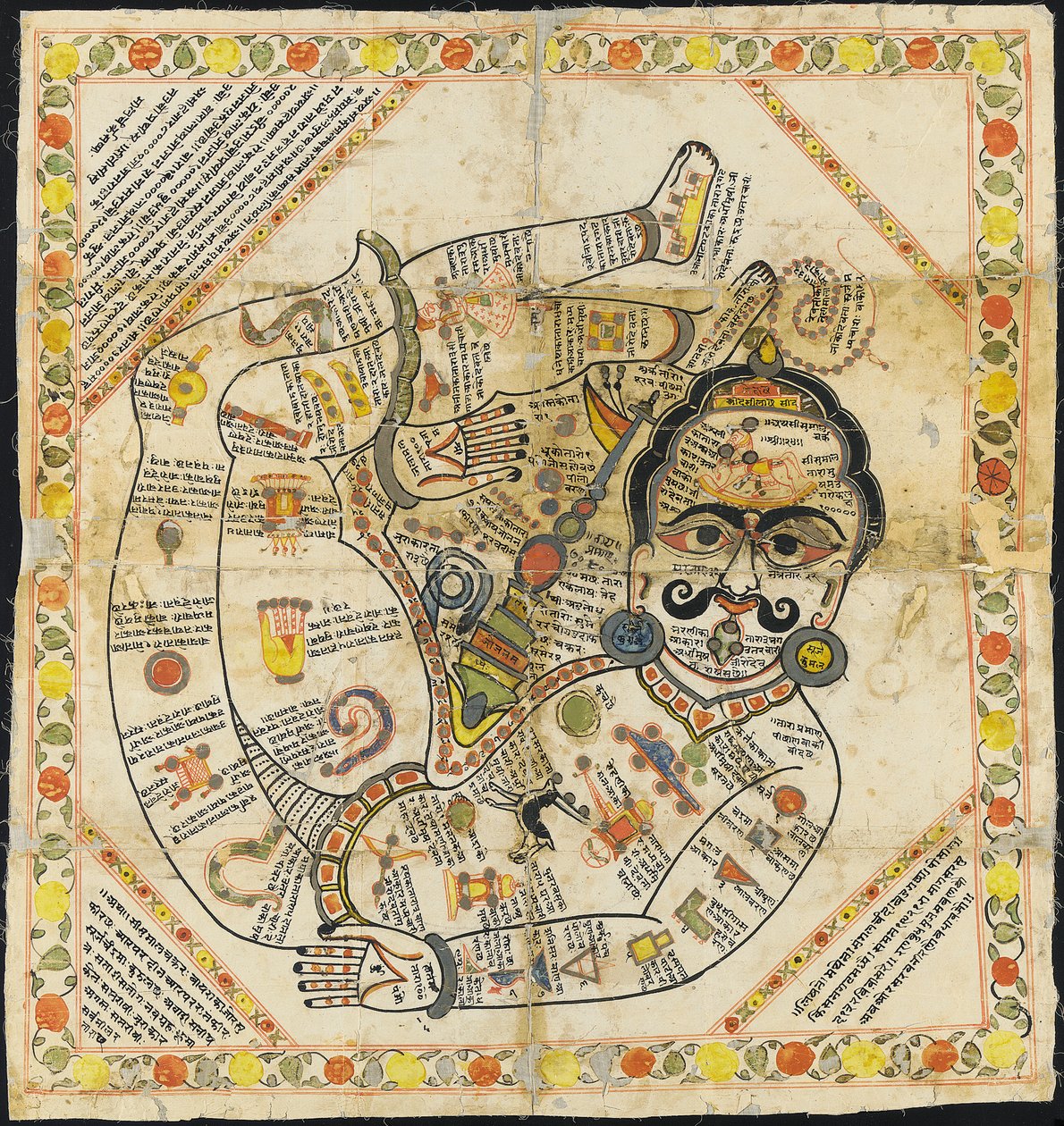 Jain tantrische schilderij, Rajasthan door Indian School