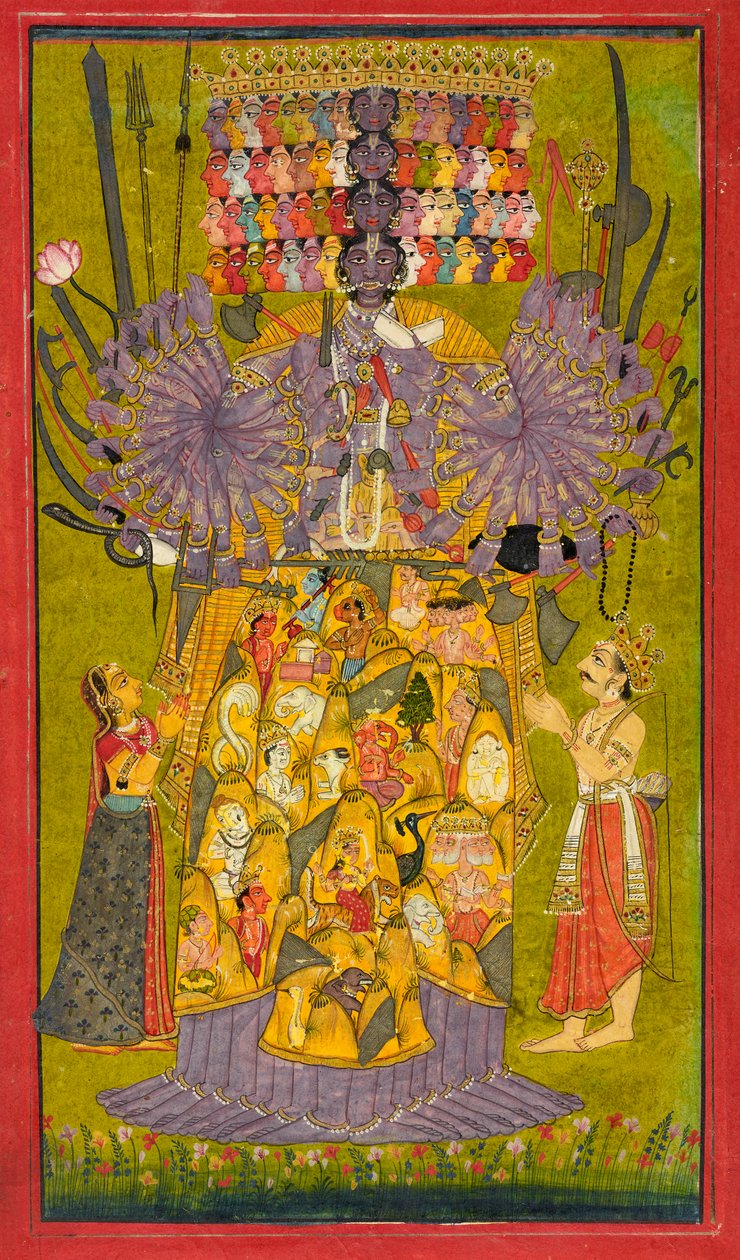 Krishna Vishvarupa, ca. 1740 door Indian School