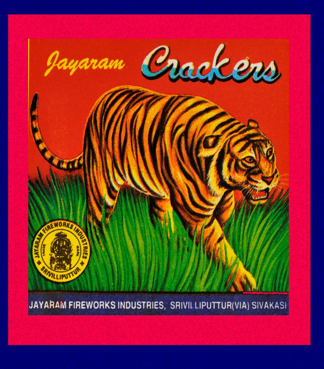 Label van een vuurwerkdoos door Indian School