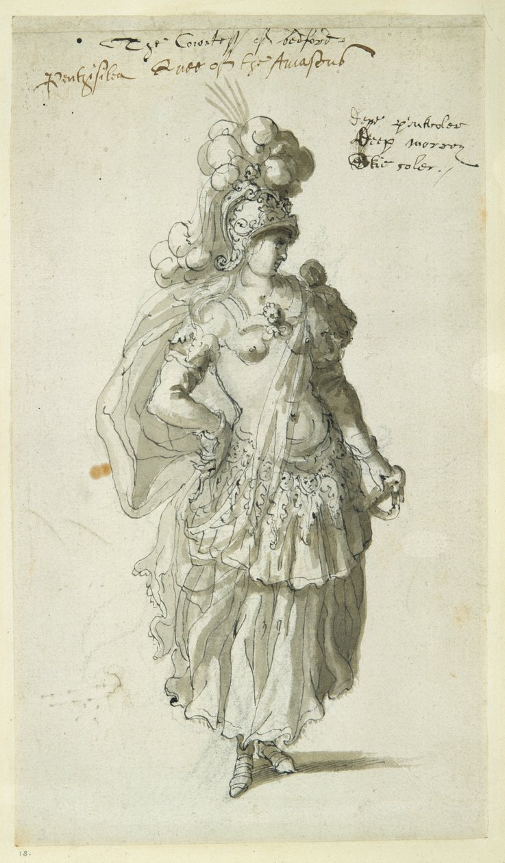 Penthesilea, c.1609 door Inigo Jones