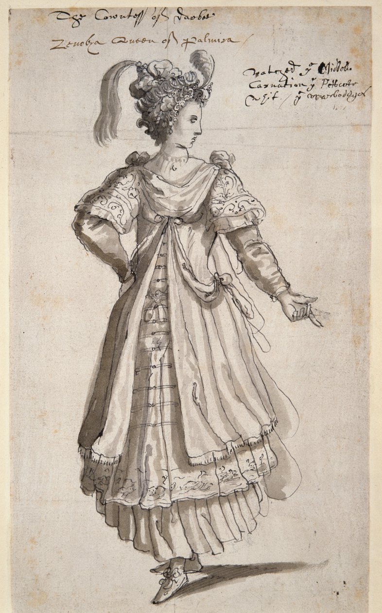 Koningin Zenobia, c.1609 door Inigo Jones