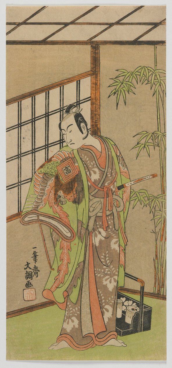 De Acteur Ichikawa Komazo II, Edo-periode, 1769 door Ippitsusai Bunchō