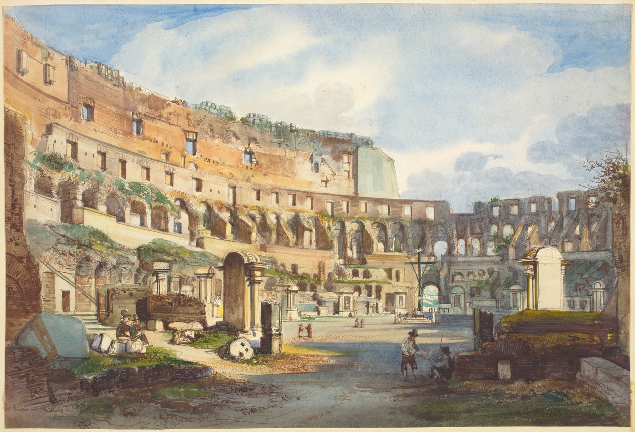 Interieur van het Colosseum door Ippolito Caffi