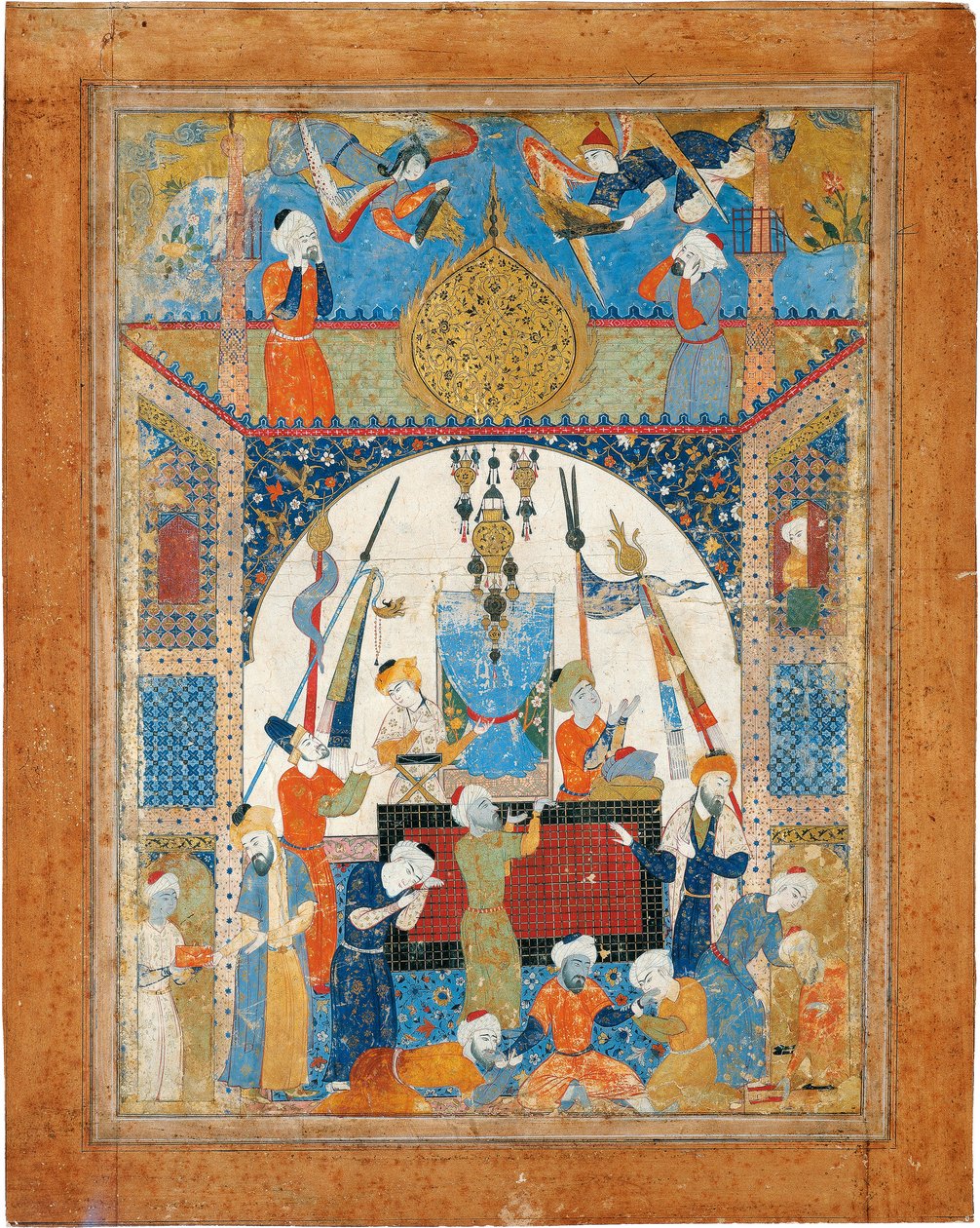Scène uit een mausoleum door Iranian Master