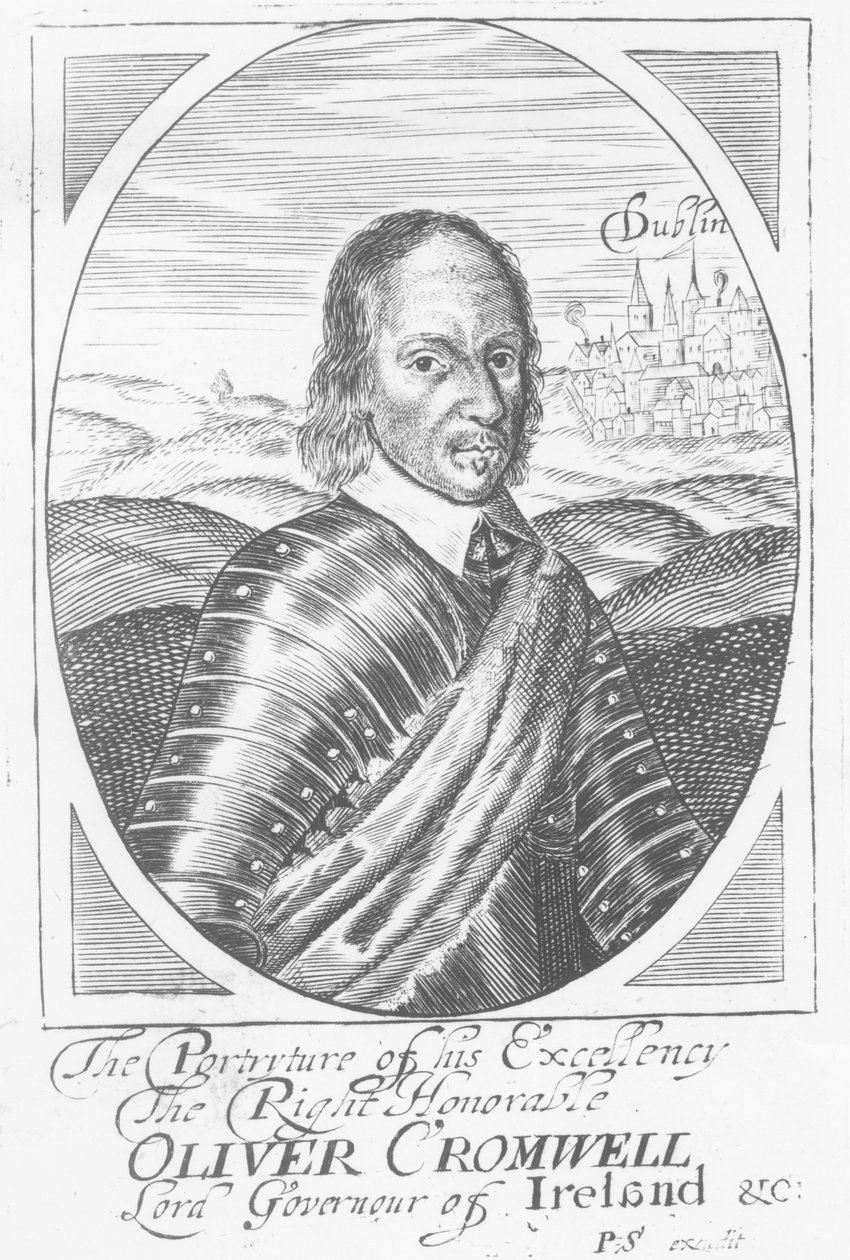 Oliver Cromwell (1599-1658) c.1650 door Irish School