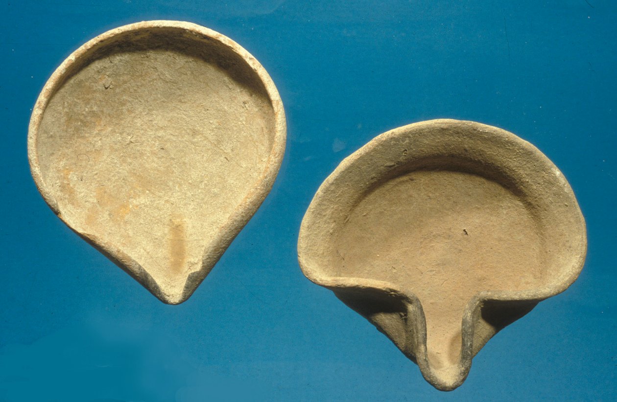 Israëlitische olielampen (terracotta) door Iron Age