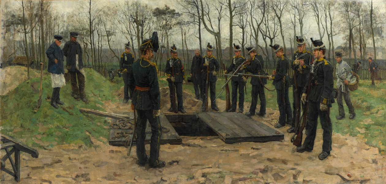 Militaire Begrafenis door Isaac  Israëls