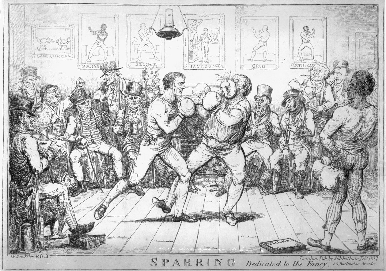 Sparren, 1817 door Isaac Robert Cruikshank