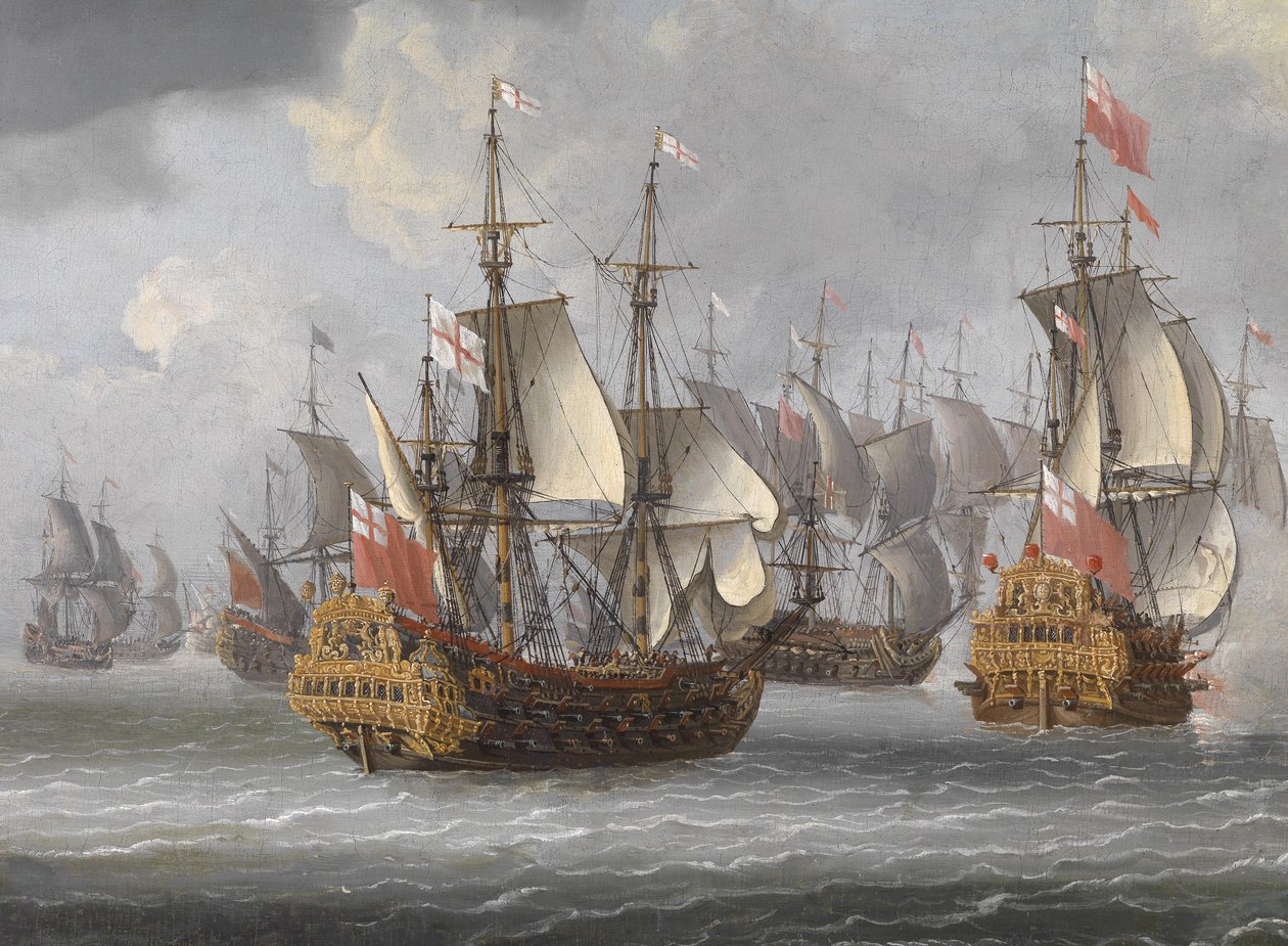 Engelse oorlogsschepen door Isaac Sailmaker