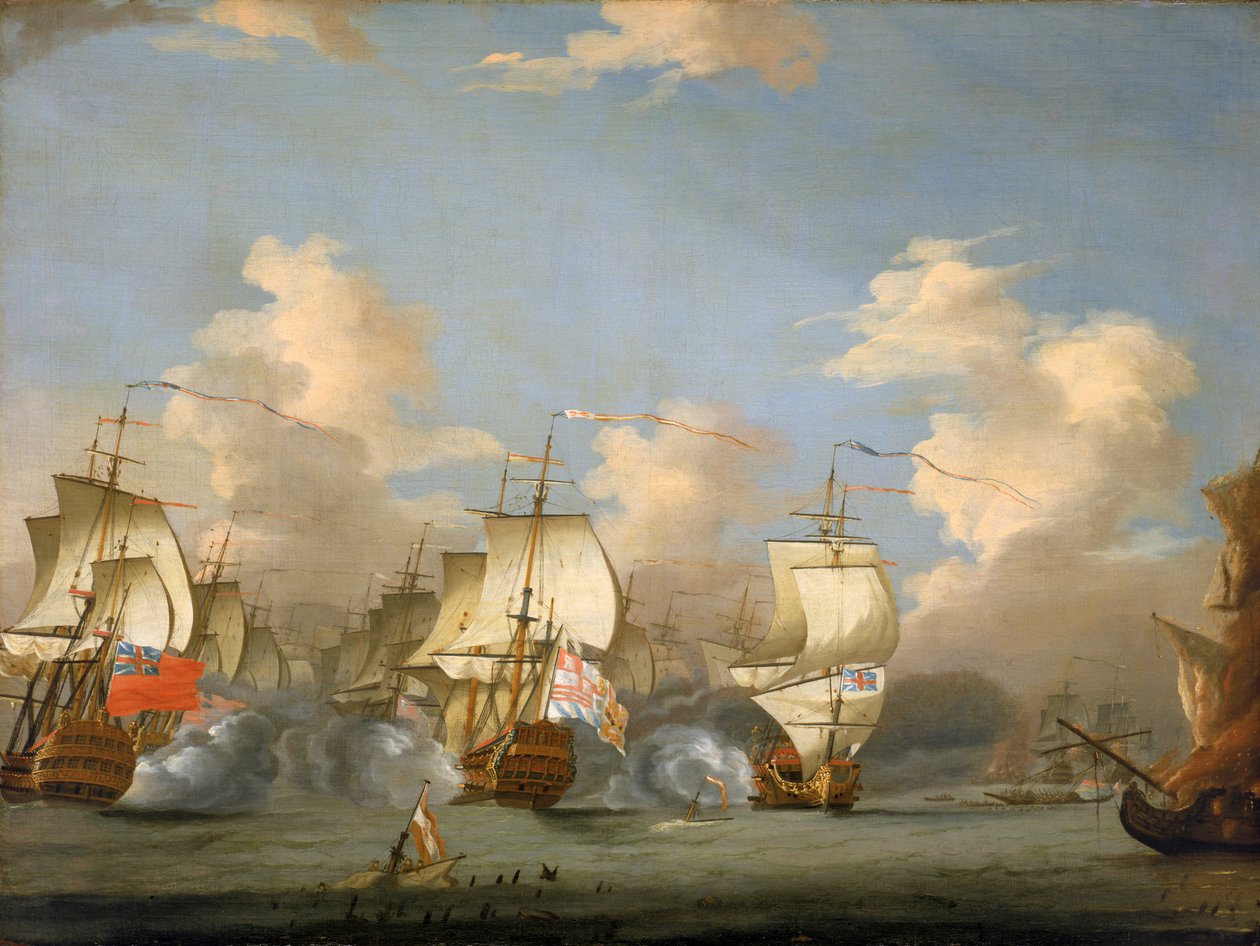 De Slag bij Kaap Passaro door Isaac (attr. to) Sailmaker