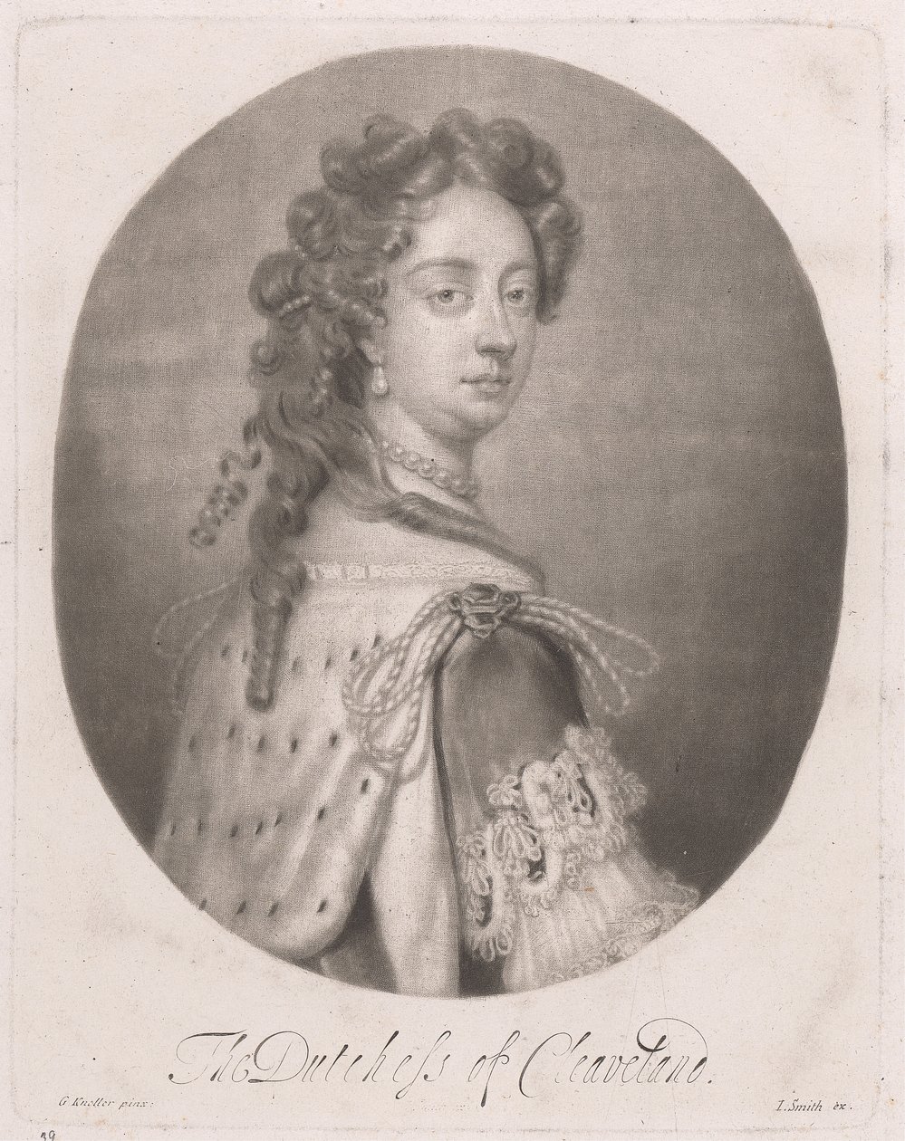 Barbara, Hertogin van Cleveland (overleden 1709) door Isaac Beckett