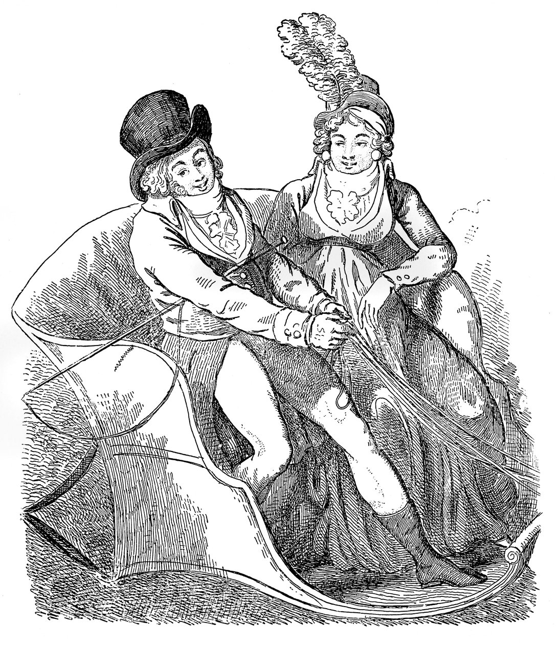 Een distelvink en zijn minnares, 1796 door Isaac Cruikshank