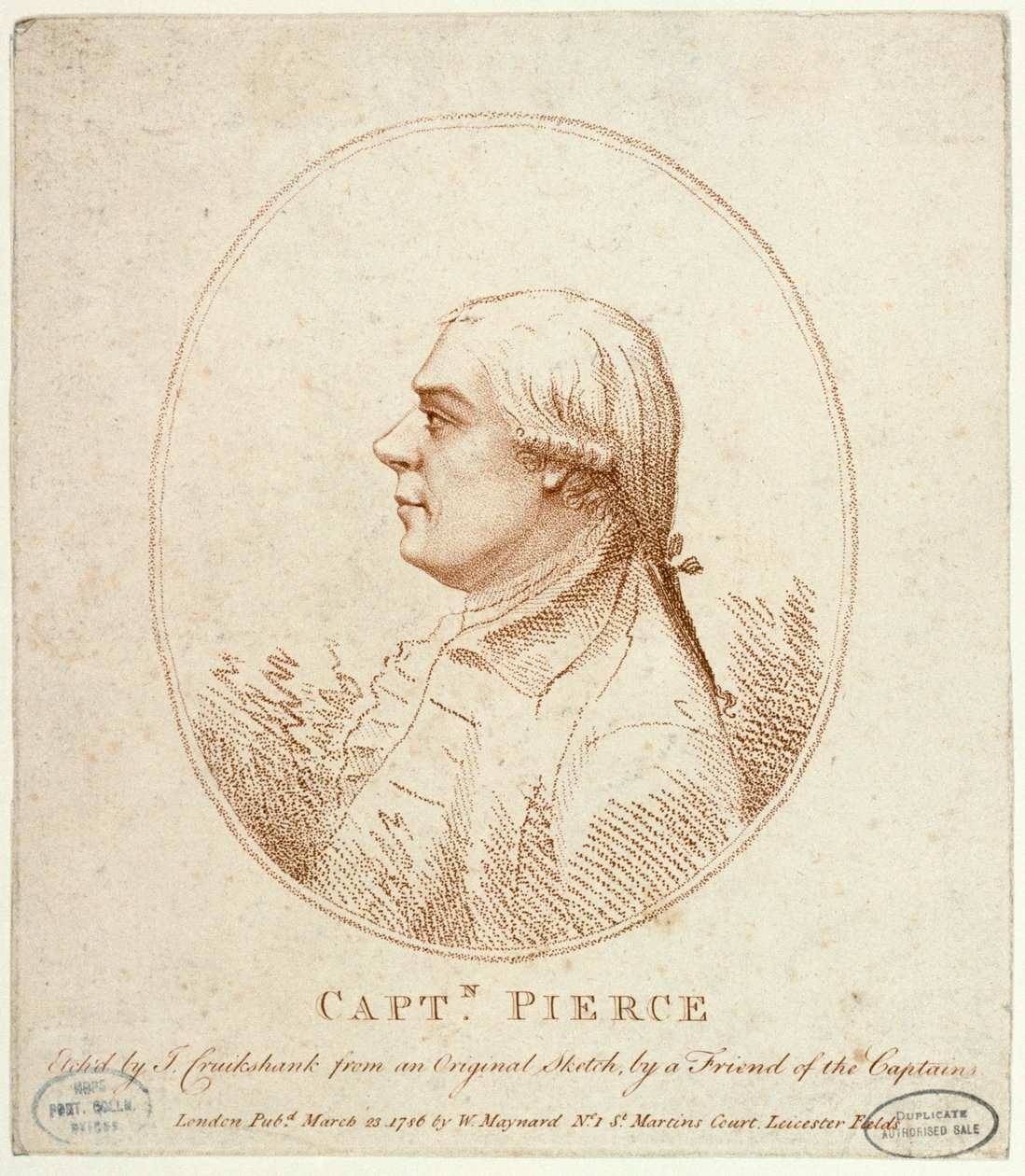 Kapitein Richard Pierce door Isaac Cruikshank