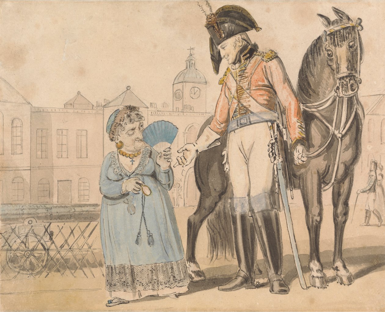 Komisch lied: De dappere dragonder door Isaac Cruikshank