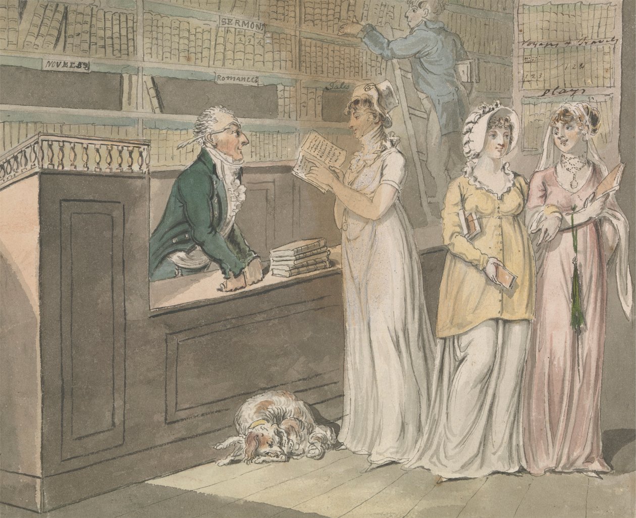 De uitleenbibliotheek door Isaac Cruikshank