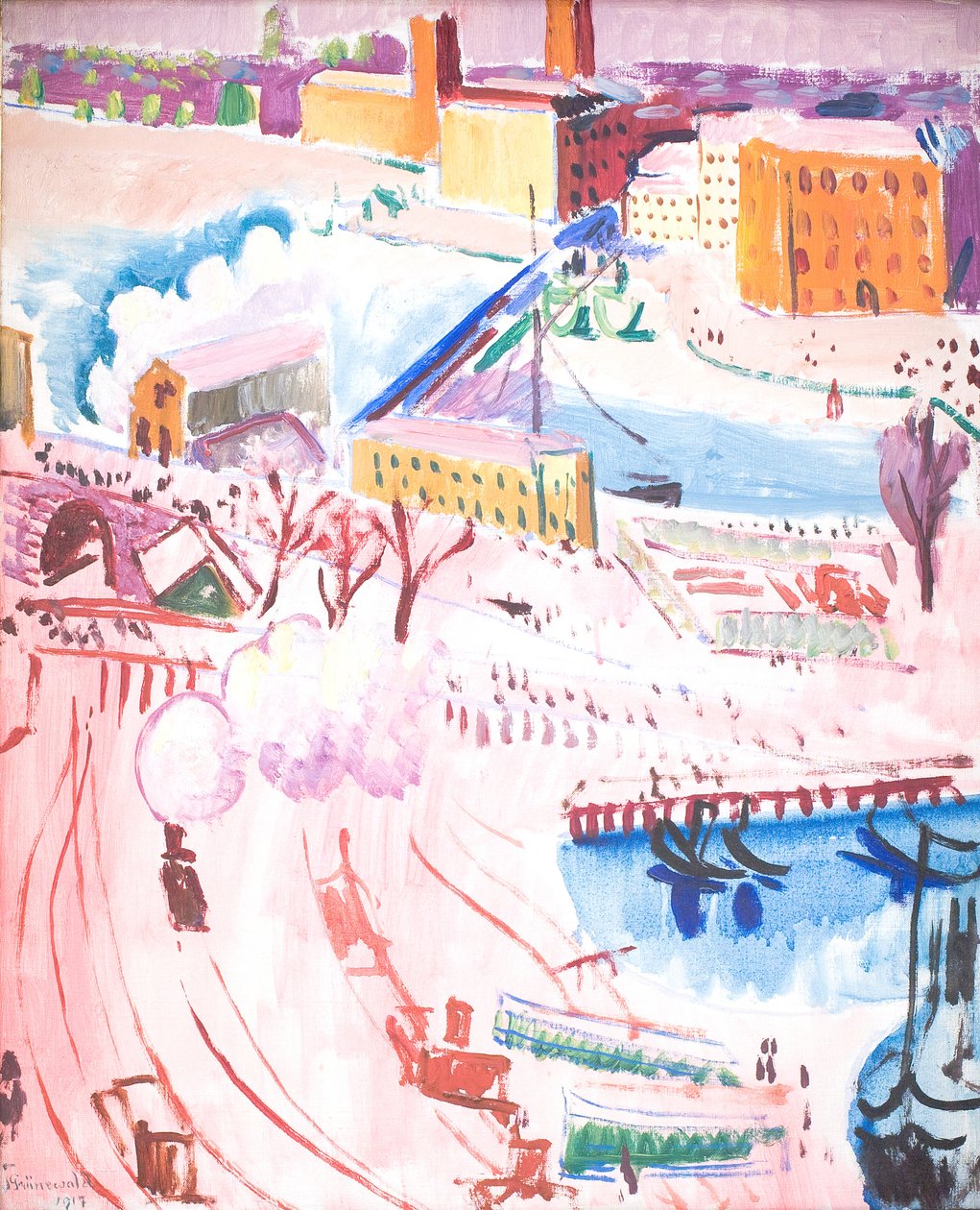 Uitzicht op Stockholm door Isaac Grünewald