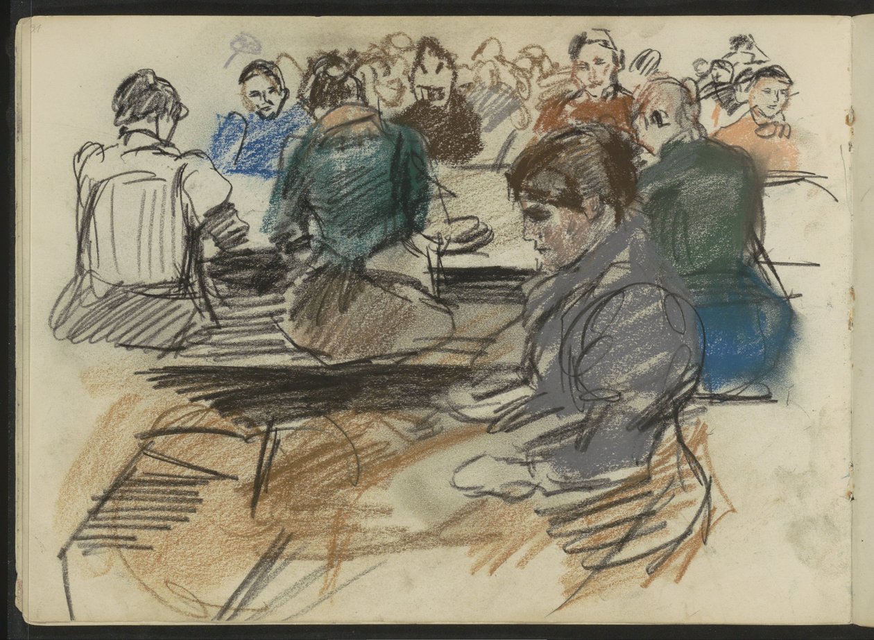 Koffiepiksters aan het werk door Isaac Israels