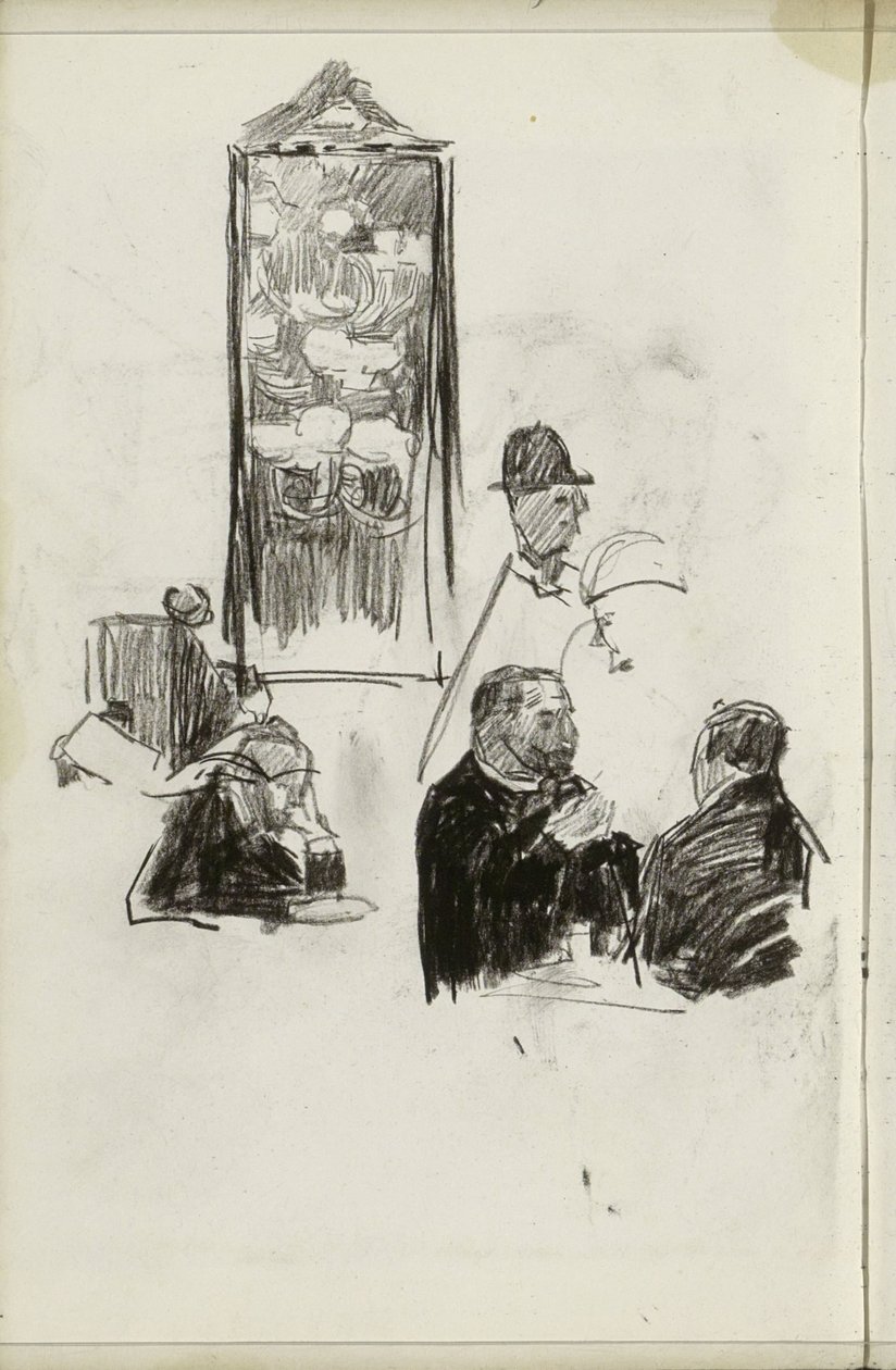 Mannen in een etablissement door Isaac Israels