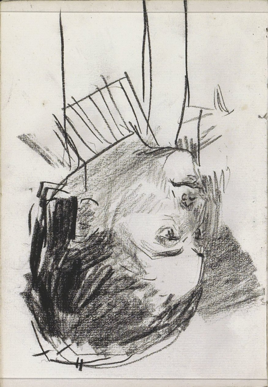 Vrouwenhoofd, in profiel door Isaac Israels