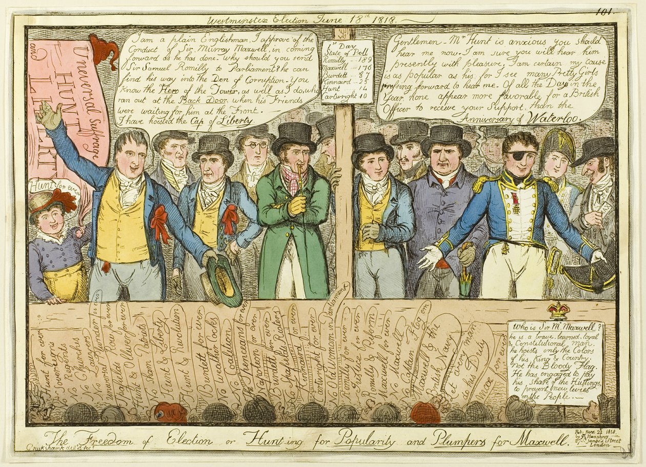 De vrijheid van verkiezing door Isaac Robert Cruikshank