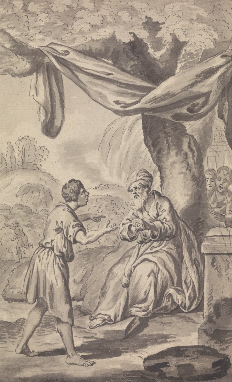 Ongeïdentificeerd tijdschrift / toneelstuk illustratie door Isaac Taylor